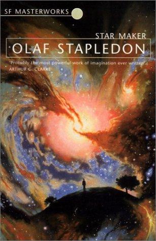 Cover of a paperback edition of Star Maker by Olaf Stapledon, featuring a starfield illustration.